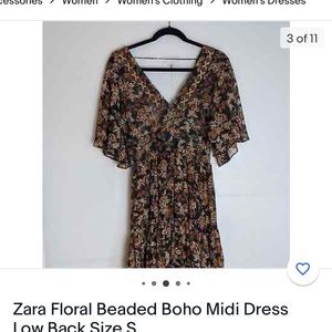 Zara floral beaded dress